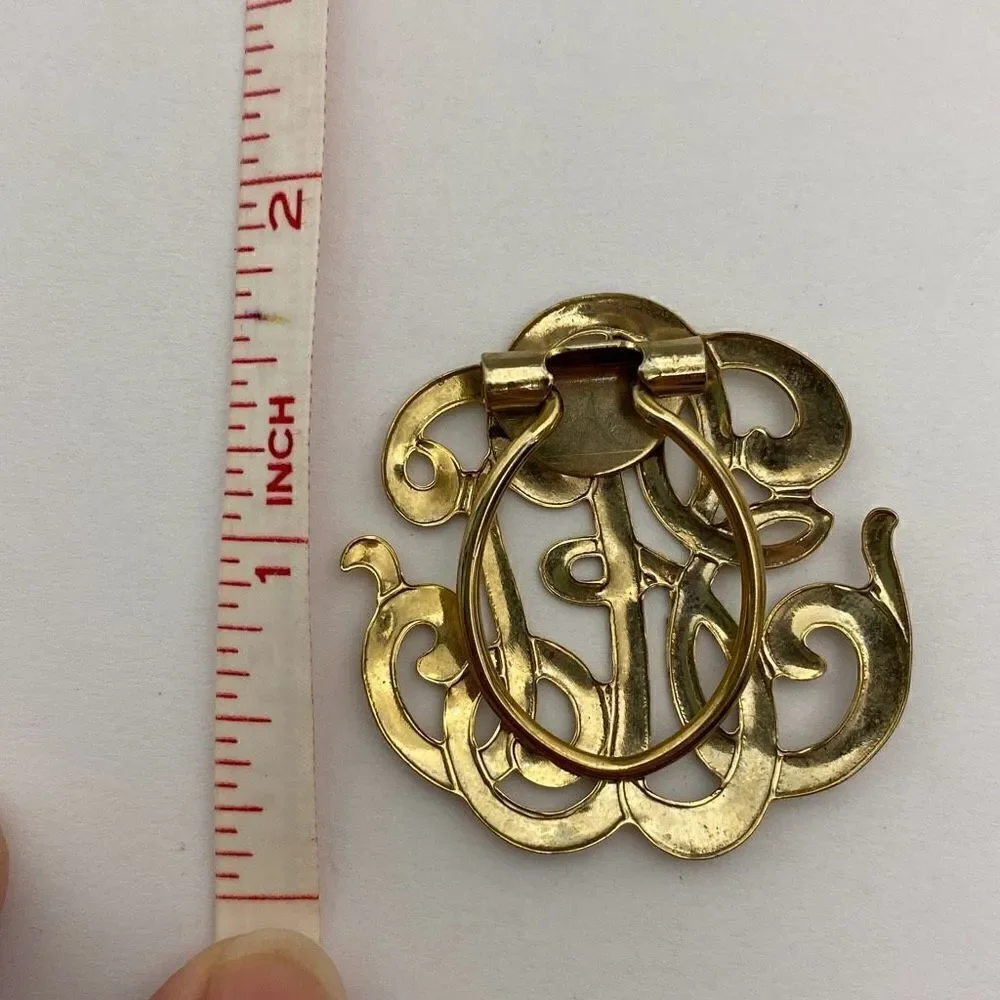 ‎Unbranded Women's Scarf Clip Gold Toned Knot Design